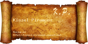 Kiszel Piramusz névjegykártya